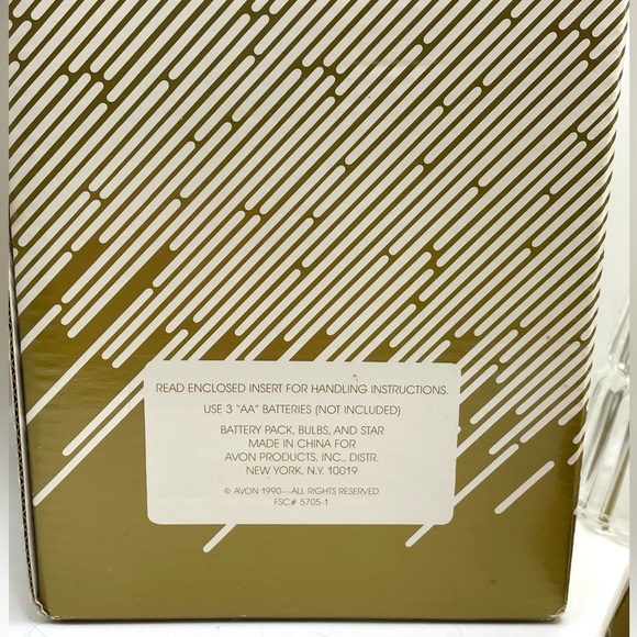 1990 Avon Crystal Holiday Tree NIB; likely needs new bulbs - Picture 3 of 3